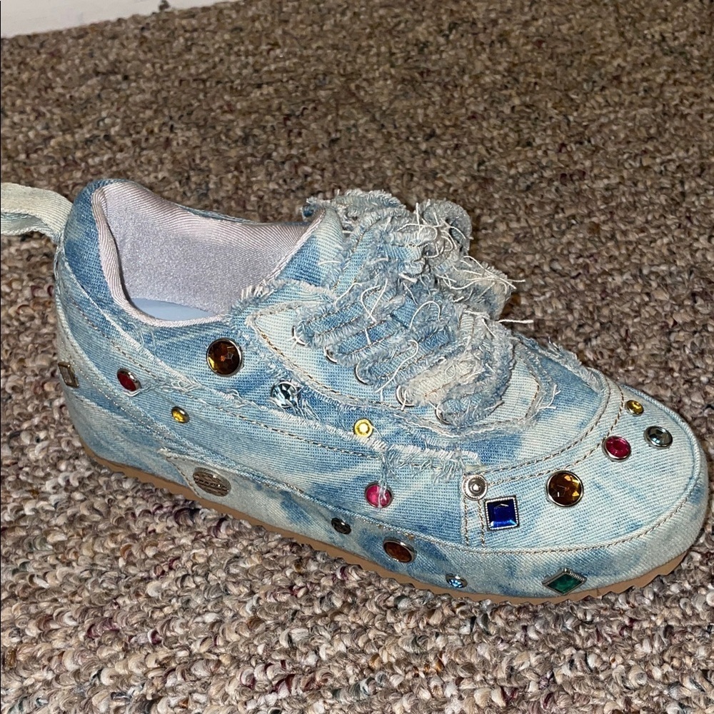 Womens Like New Azalea Wang Mai Denim Sneakers - Picture 9 of 9
